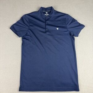 Macade Polo Shirt Mens Small Navy Performance Stretch Golf Sports READ PULLS